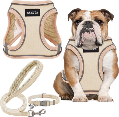 Sandy Glow (Khaki) Dog/Cat/ Rabbit Harness and leash Set.