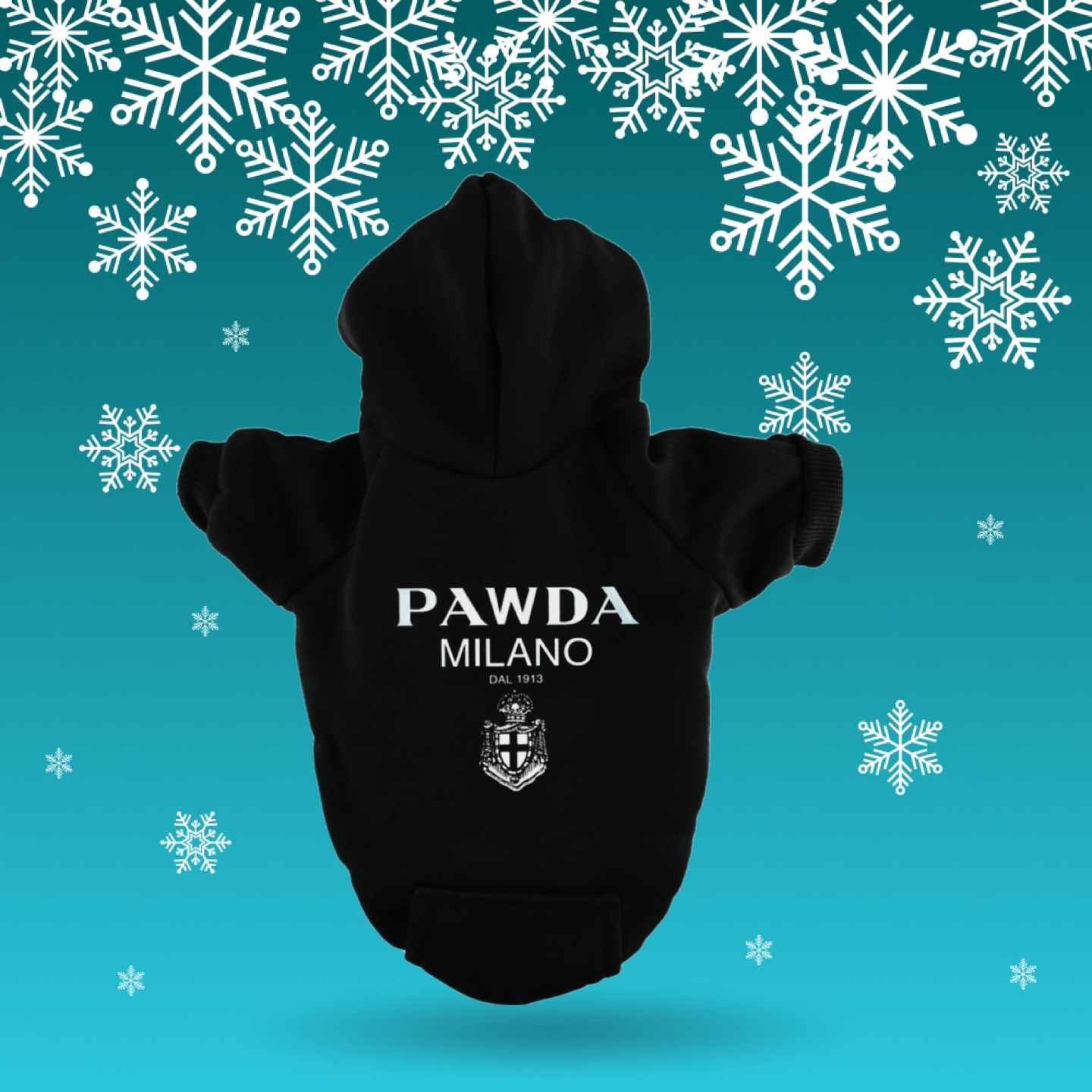 Pawda Milano Pet Hoodie - Classic Pullover for Dogs and Cats-Doggy Sweatshirt Dog, Cat, Pet Fashion