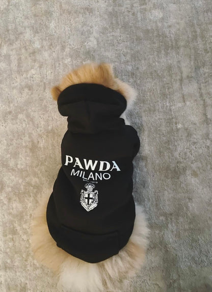 Pawda Milano Pet Hoodie - Classic Pullover for Dogs and Cats-Doggy Sweatshirt Dog, Cat, Pet Fashion