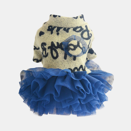 Dog and Cat Tutu Dresses for Pet Weddings and Holiday Winter Cute Pet Costume Dress